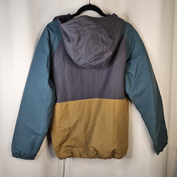 LL Bean Mountain Classic Anorak Jacket Large Petite Colorblock Aztec Windbreaker - Picture 5 of 7